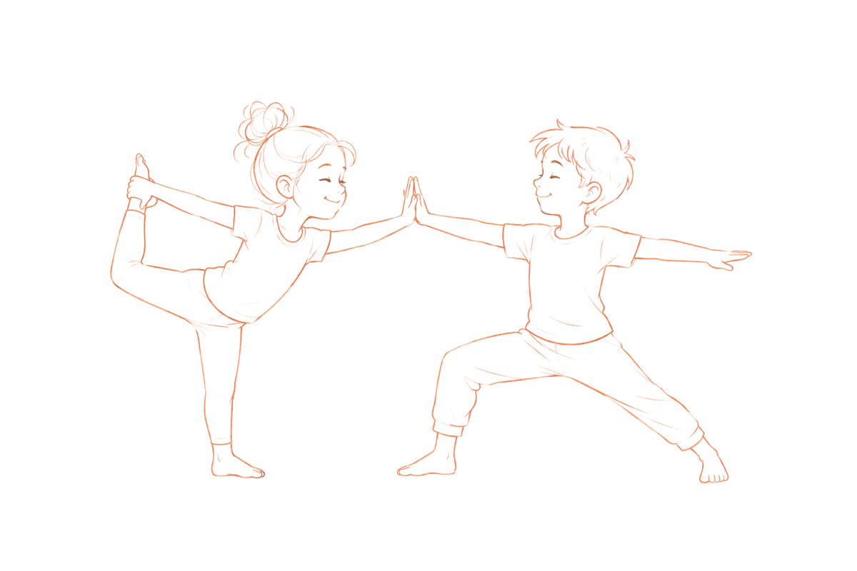 Enfants réunis autour d’une activité de Yoga